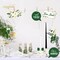 12 Pack Green Gold Wedding Photo Props Kit, Forest White Floral Engagement Photo Booth Props Accessories for Greenery Wedding, Bride to Be, Engagement, Bridal Shower, Hen Party Supplies